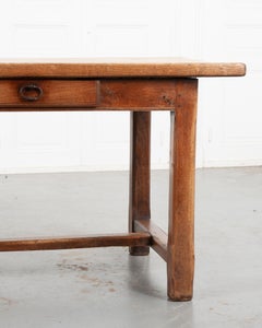French, 19th Century Solid Oak Farm Table