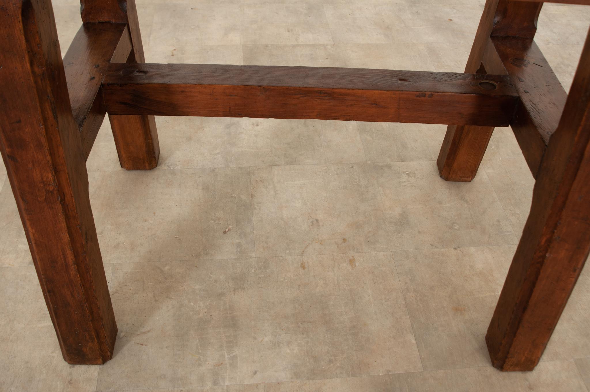 Rustic French 19th Century Solid Oak Kitchen Island