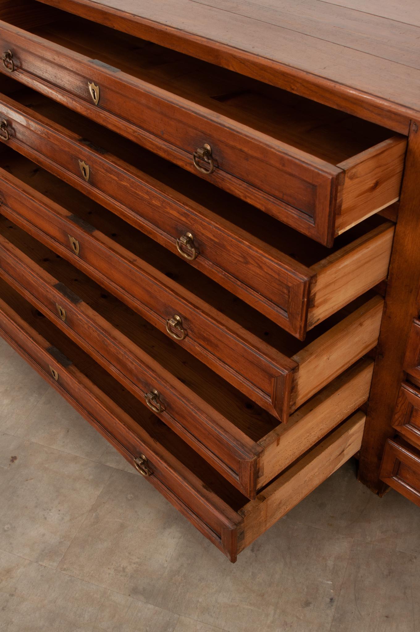 French 19th Century Solid Oak Sacristy Cabinet For Sale 3