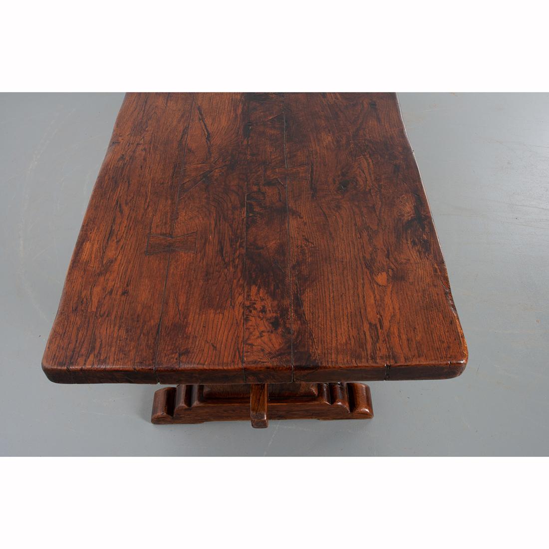 Other French 19th Century Solid Oak Trestle Table