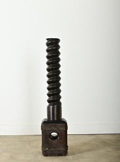 French 19th Century Solid Oak Wine Press