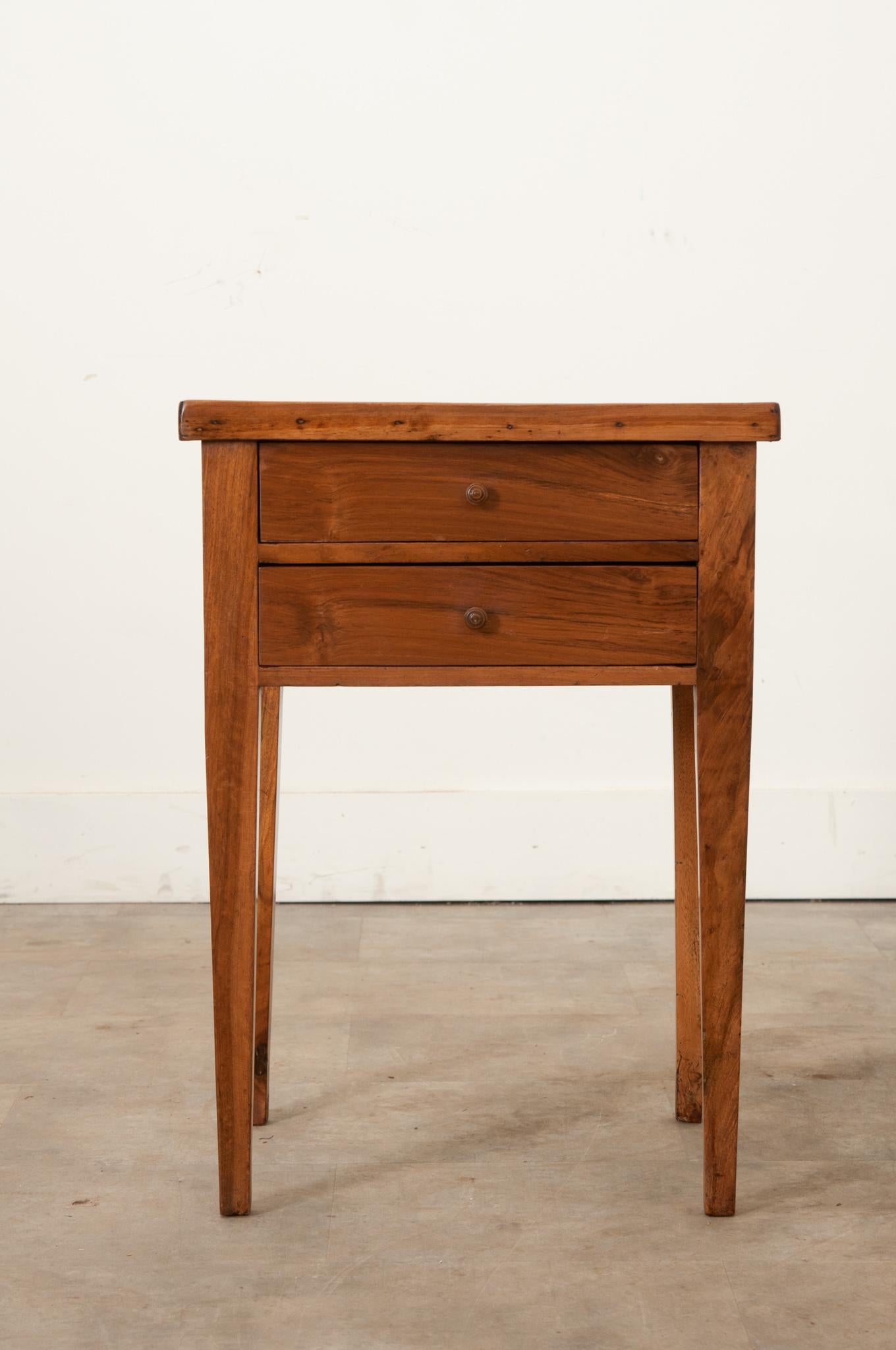 Other French 19th Century Solid Walnut Bedside Table For Sale