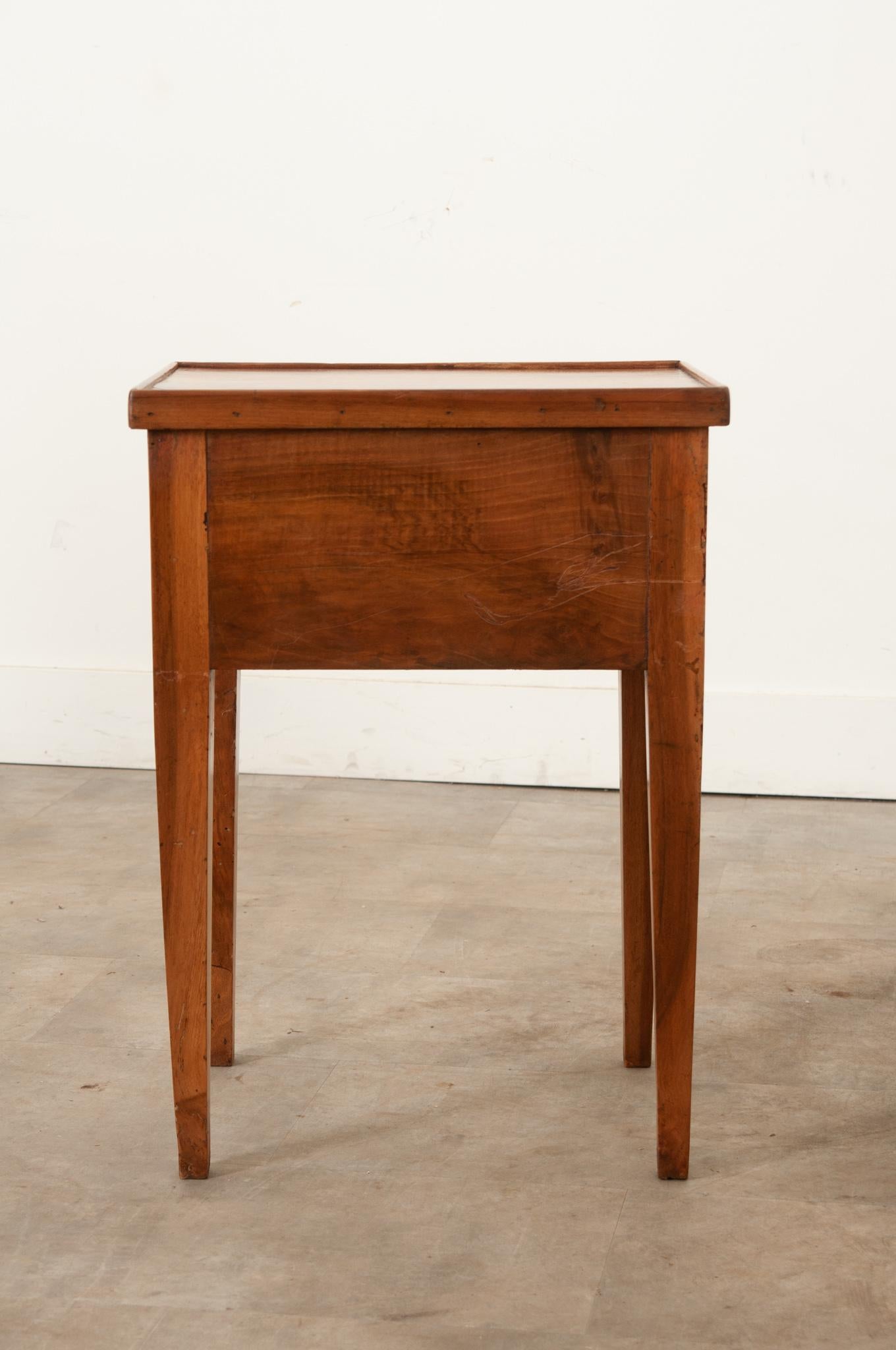 French 19th Century Solid Walnut Bedside Table For Sale 3