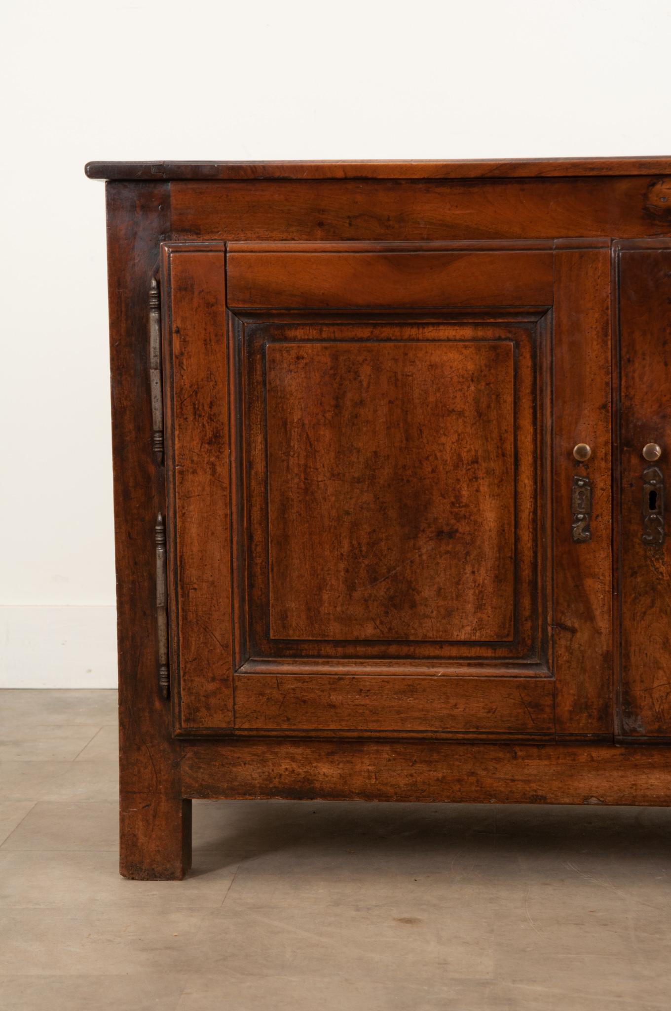 Hand-Carved French 19th Century Solid Walnut Buffet