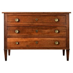 French 19th Century Solid Walnut Commode