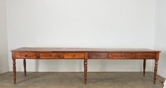 French 19th Century Solid Walnut Convent Dining Table