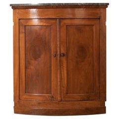 French 19th Century Solid Walnut Corner Cabinet
