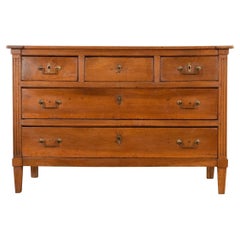 French 19th Century Solid Walnut Directoire Commode