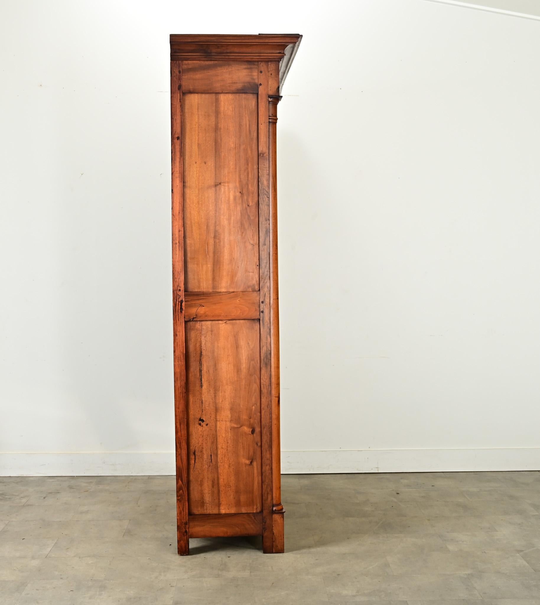 French 19th Century Solid Walnut Empire Armoire 7
