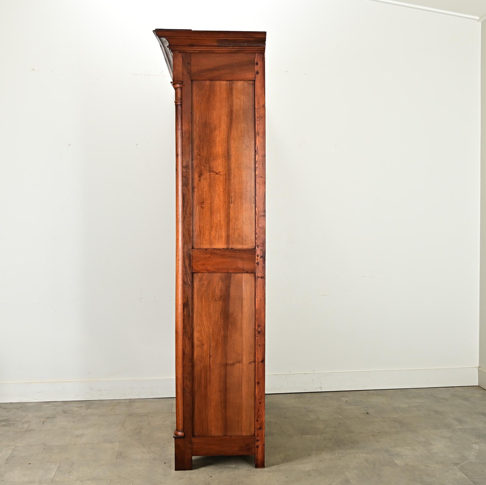 French 19th Century Solid Walnut Empire Armoire 8