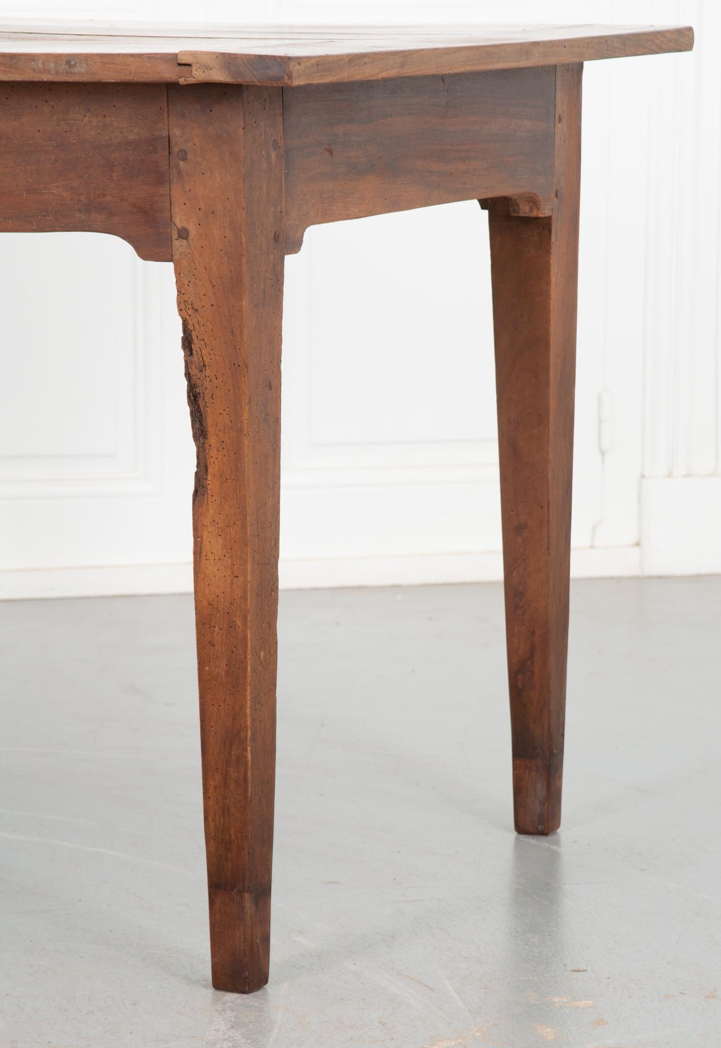 French 19th Century Solid Walnut Farm Table 3