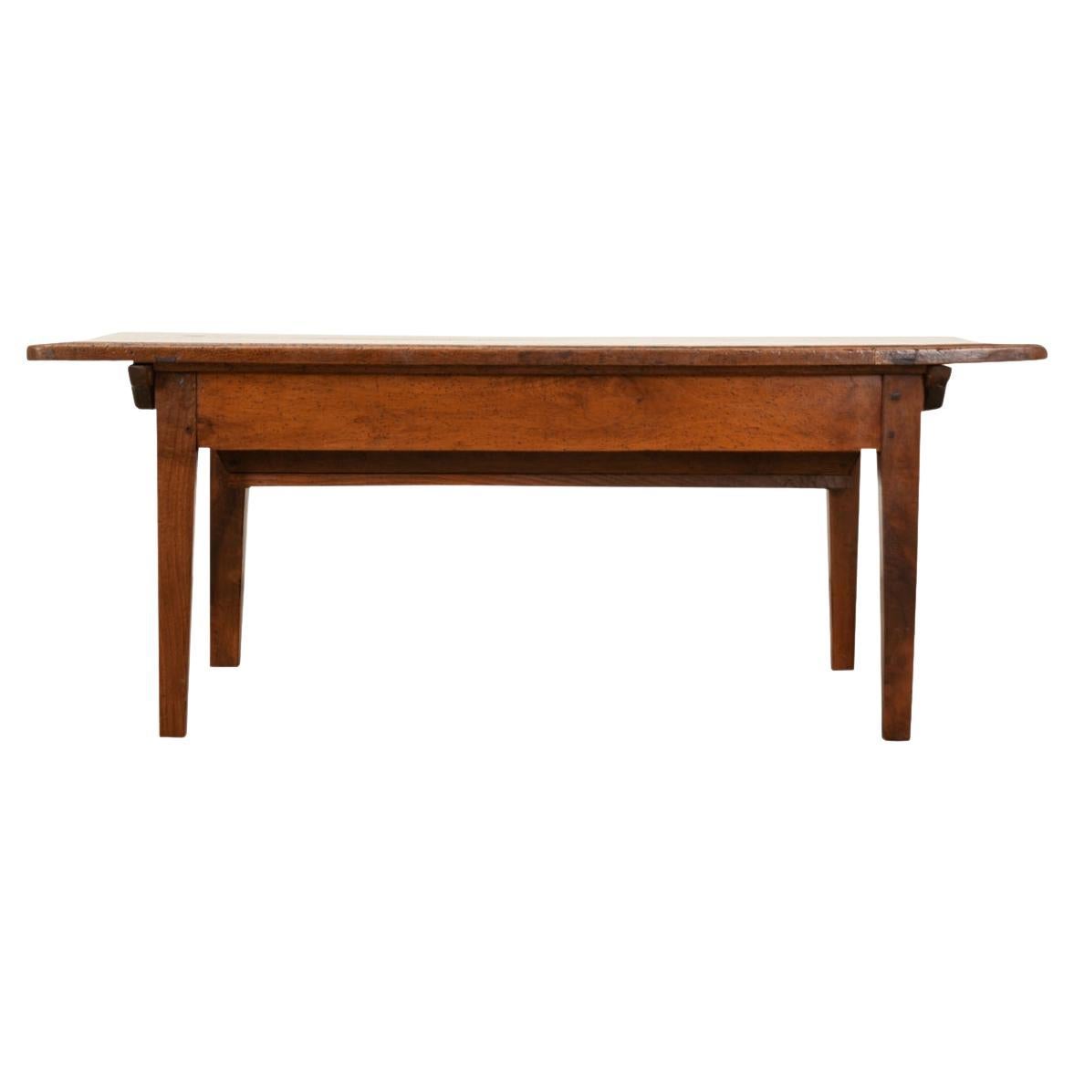 French 19th Century Solid Walnut Petrin Coffee Table