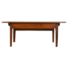 Vintage French 19th Century Solid Walnut Petrin Coffee Table