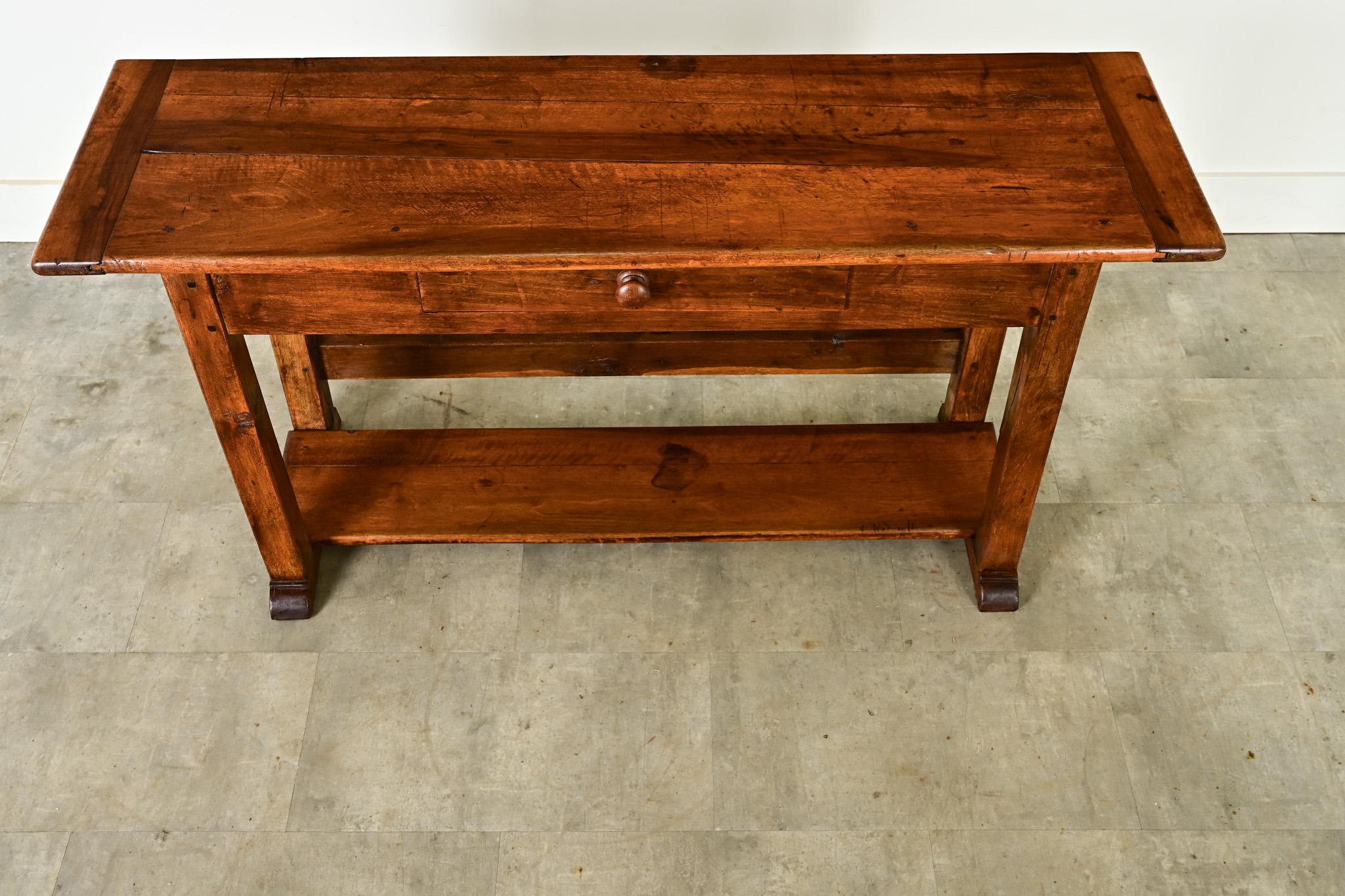 Primitive French 19th Century Solid Walnut Server