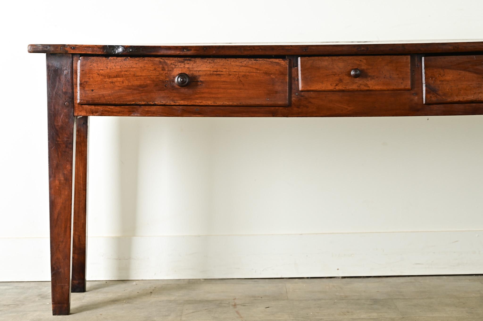 French 19th Century Solid Walnut Server 1