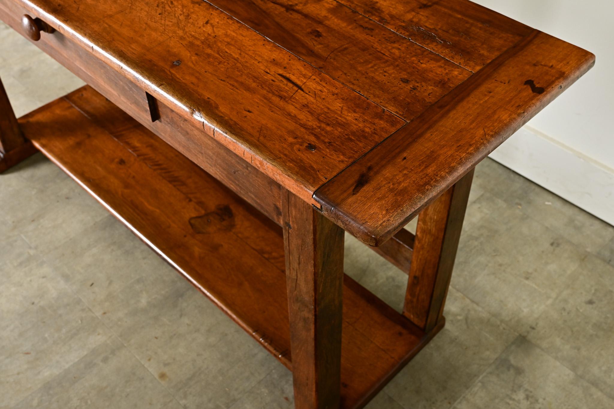 French 19th Century Solid Walnut Server 3
