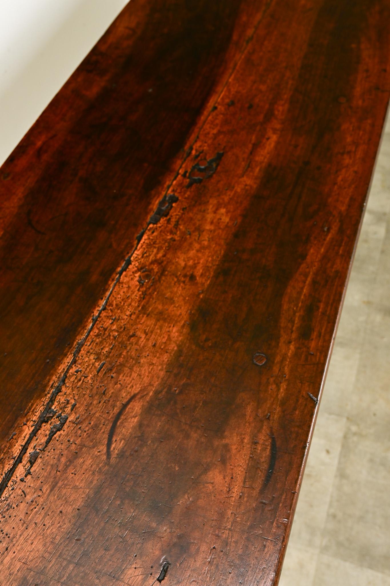 French 19th Century Solid Walnut Server 4
