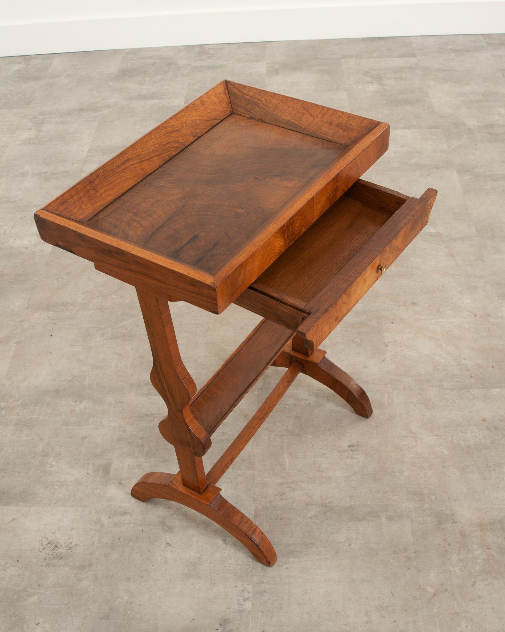 French 19th Century Solid Walnut Side Table In Good Condition For Sale In Baton Rouge, LA