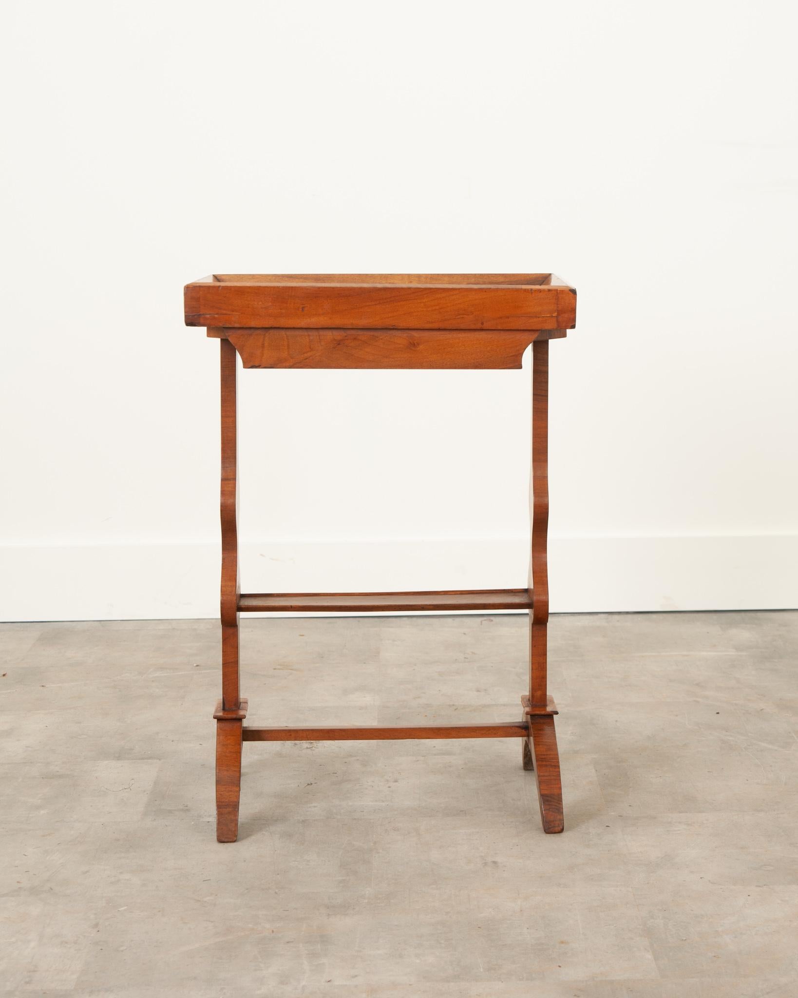 French 19th Century Solid Walnut Side Table For Sale 2