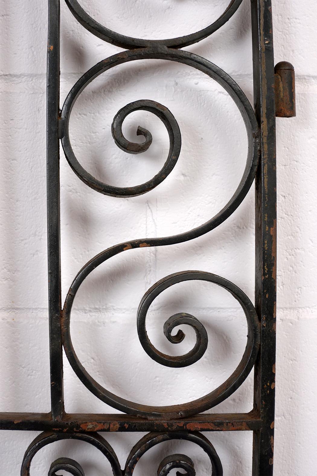 French 19th Century Spanish Style Forged Iron Gate Doors 1