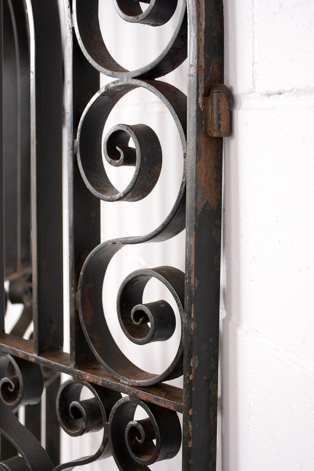 French 19th Century Spanish Style Forged Iron Gate Doors 2