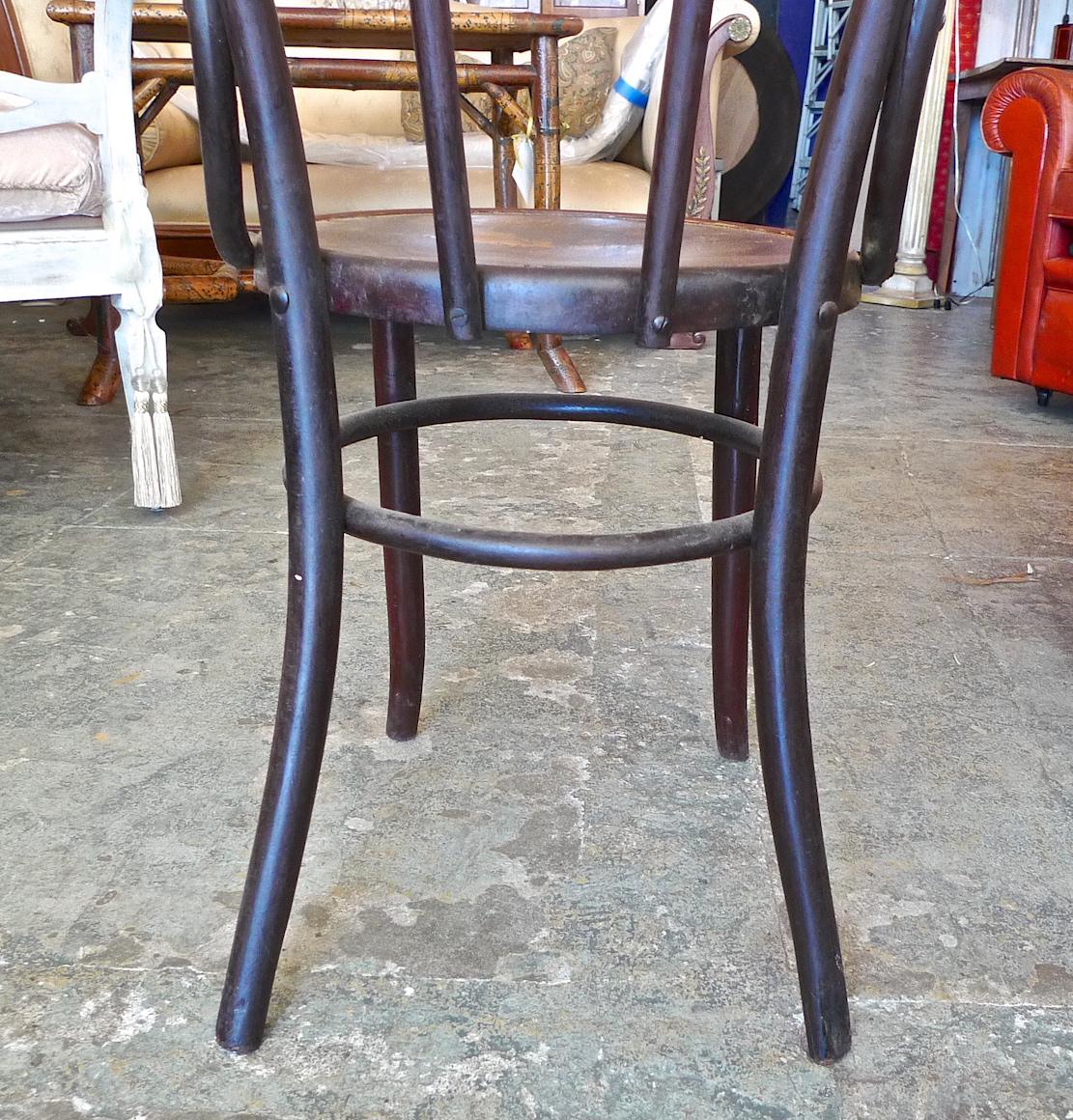 French 19th Century Stained Bentwood Side Chair For Sale 8