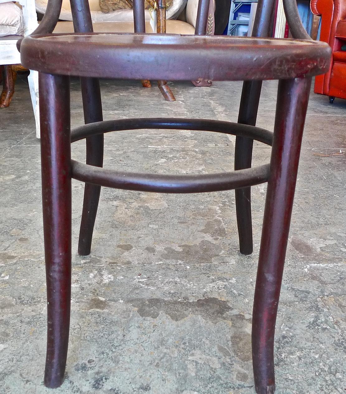 French 19th Century Stained Bentwood Side Chair For Sale 7