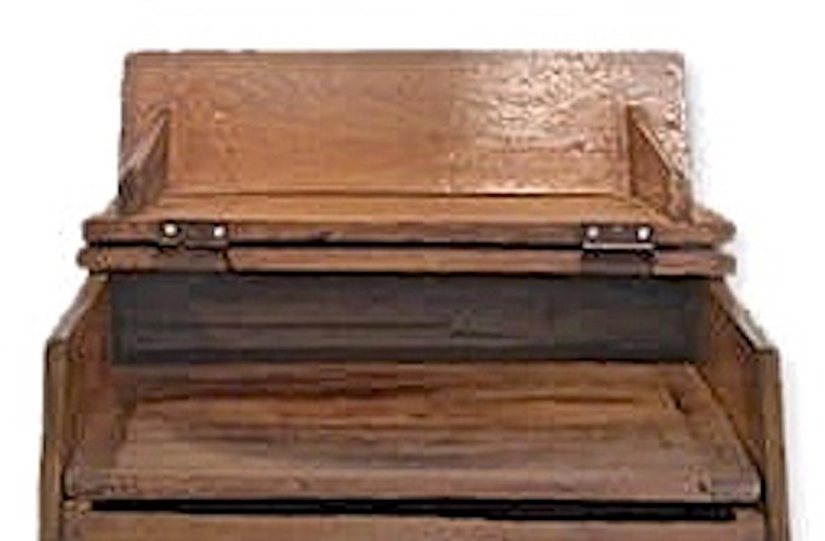 Pin Bac de rangement en pin teinté du 19ème siècle