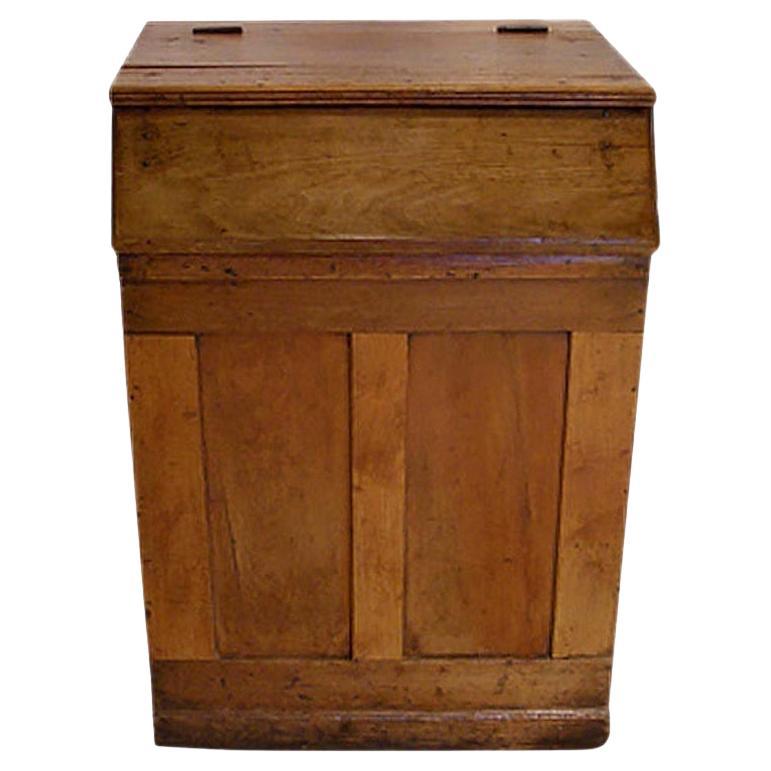 French 19th Century Stained Pine Storage Bin For Sale