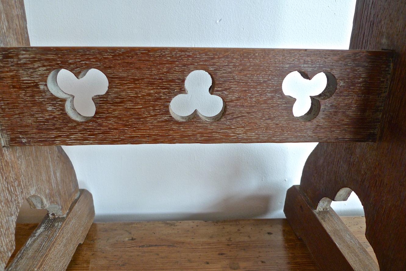 French 19th Century Stained Walnut Prayer Table 1