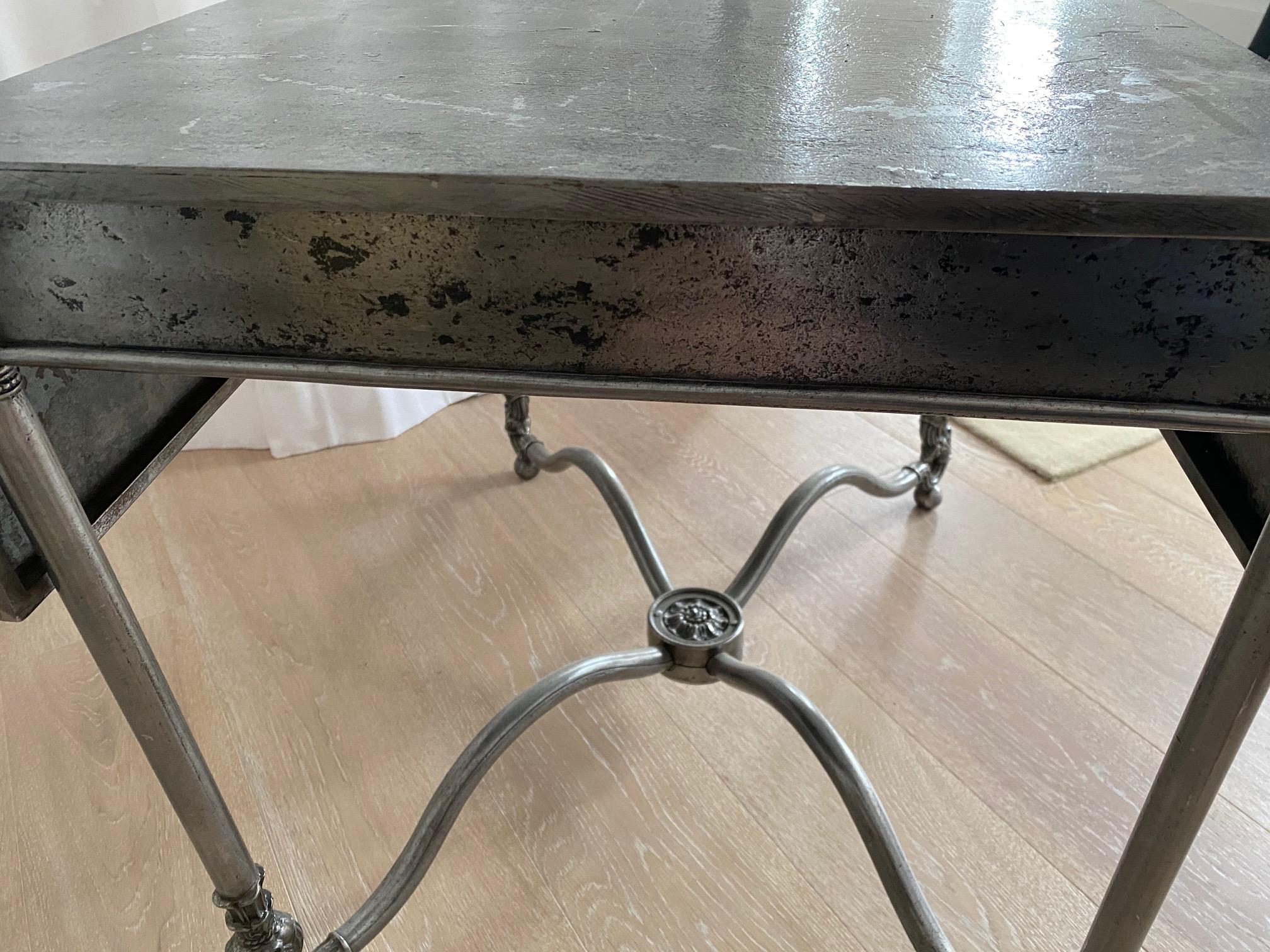 French 19th Century Steel Folding Table 1