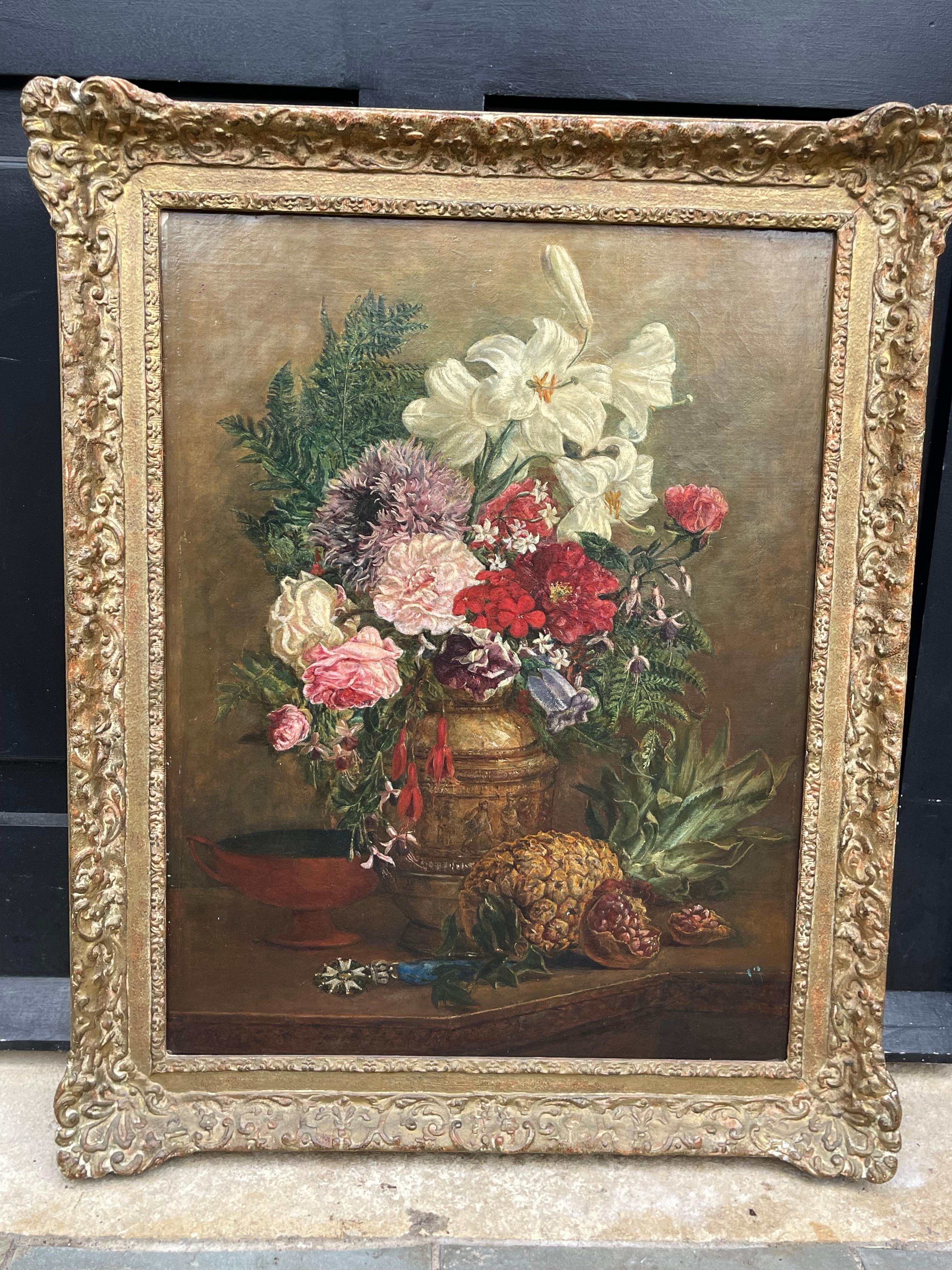 French 19th Century Still Life Oil on Canvas For Sale 9