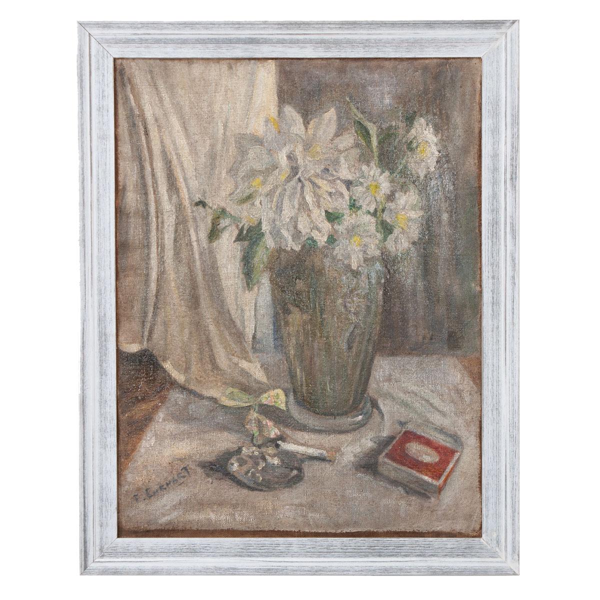 Paint French 19th Century Still Life Oil on Canvas For Sale