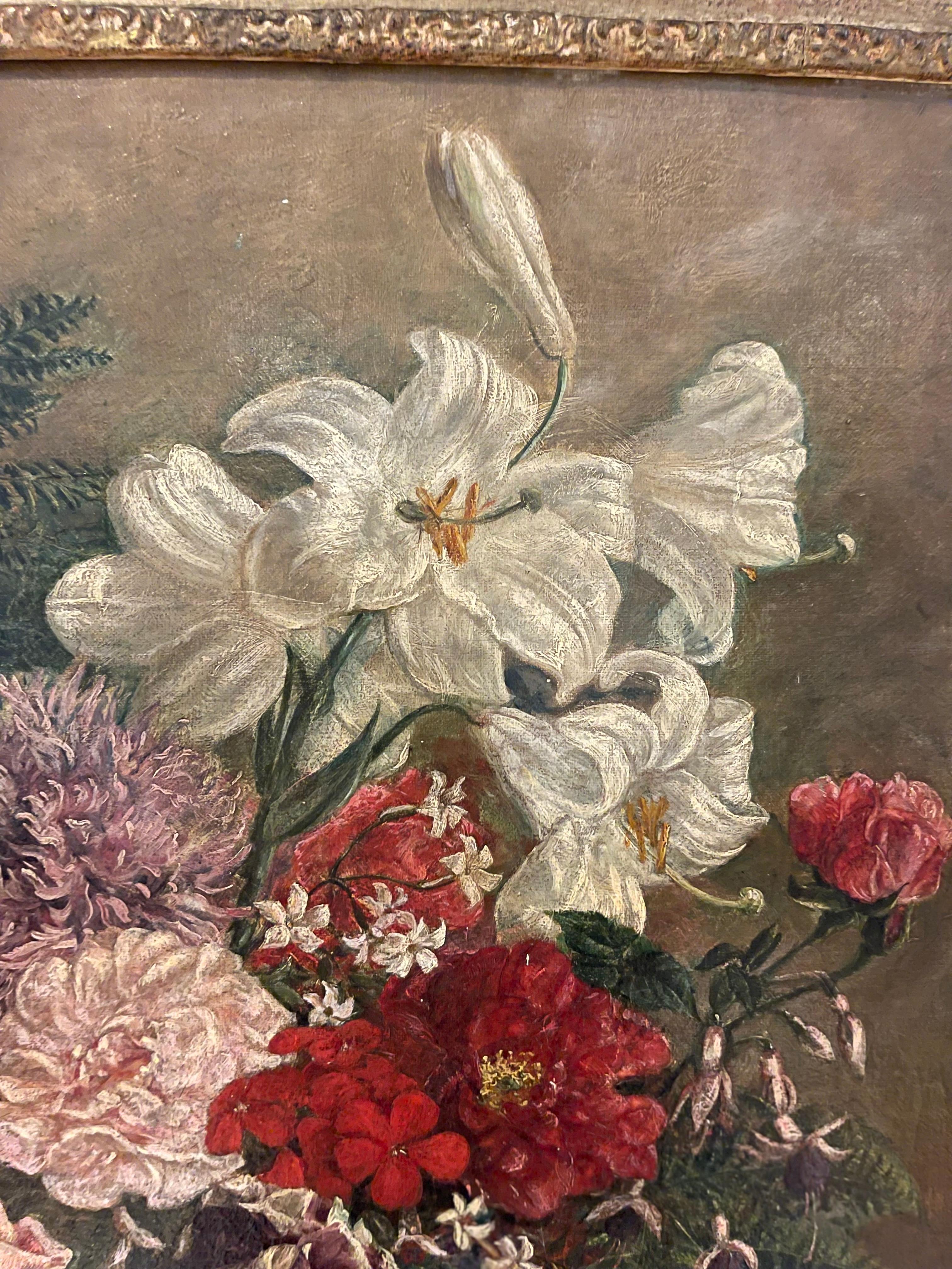 French 19th Century Still Life Oil on Canvas For Sale 6