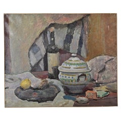 French 19th Century Still Life Painting on Canvas