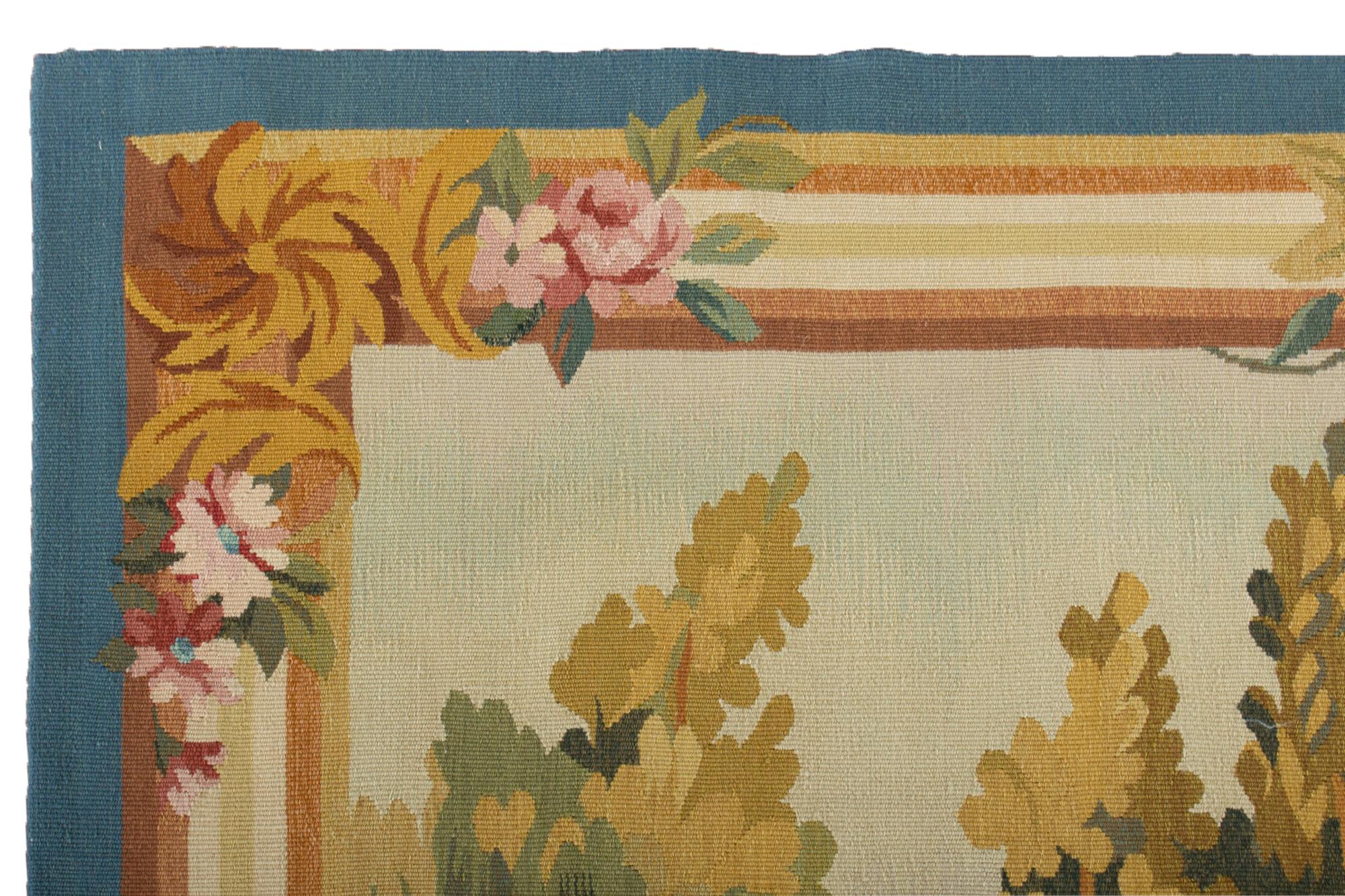 Wool French 19th Century Style Landscape Tapestry For Sale