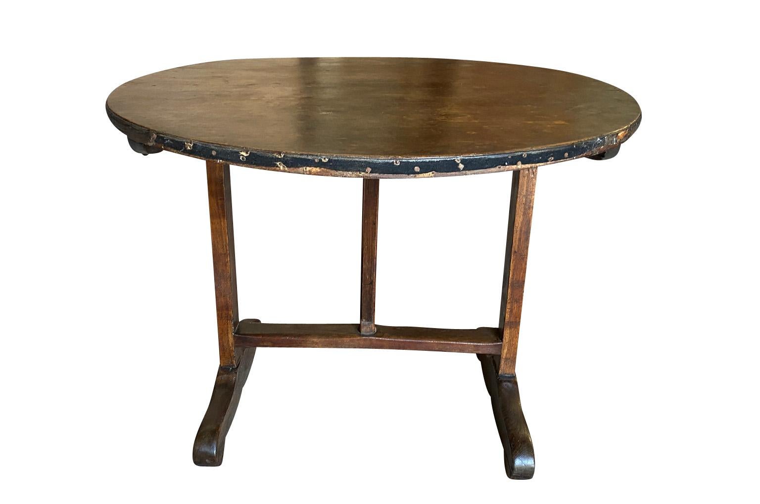 Oak French 19th Century Table Vigneron - Wine Tasting Table