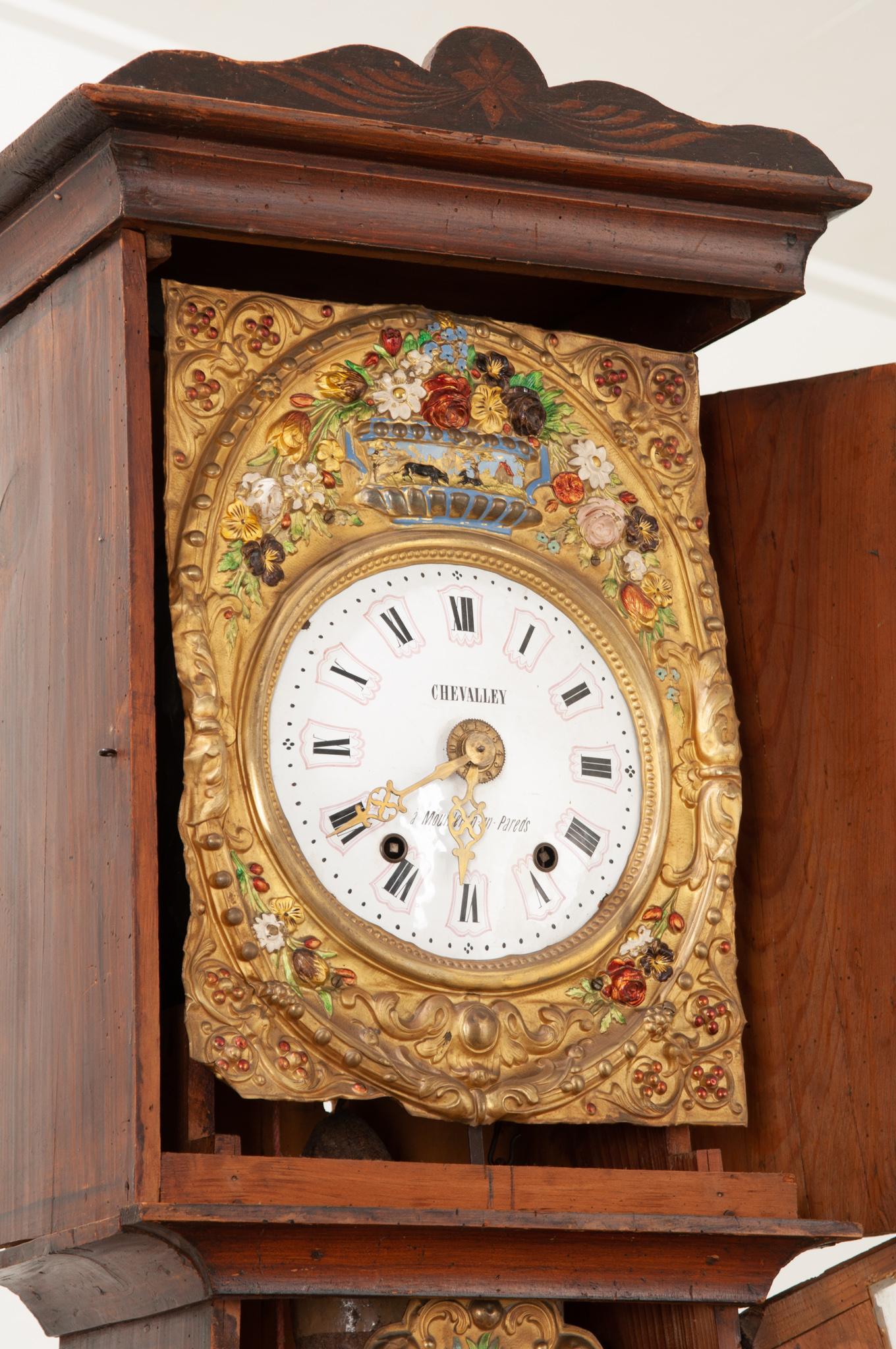 Horloge à grande caisse française du 19e siècle en vente 1