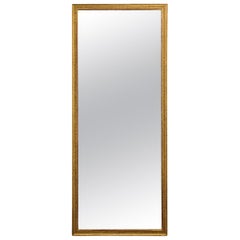 French 19th Century Tall Rectilinear Giltwood Mirror