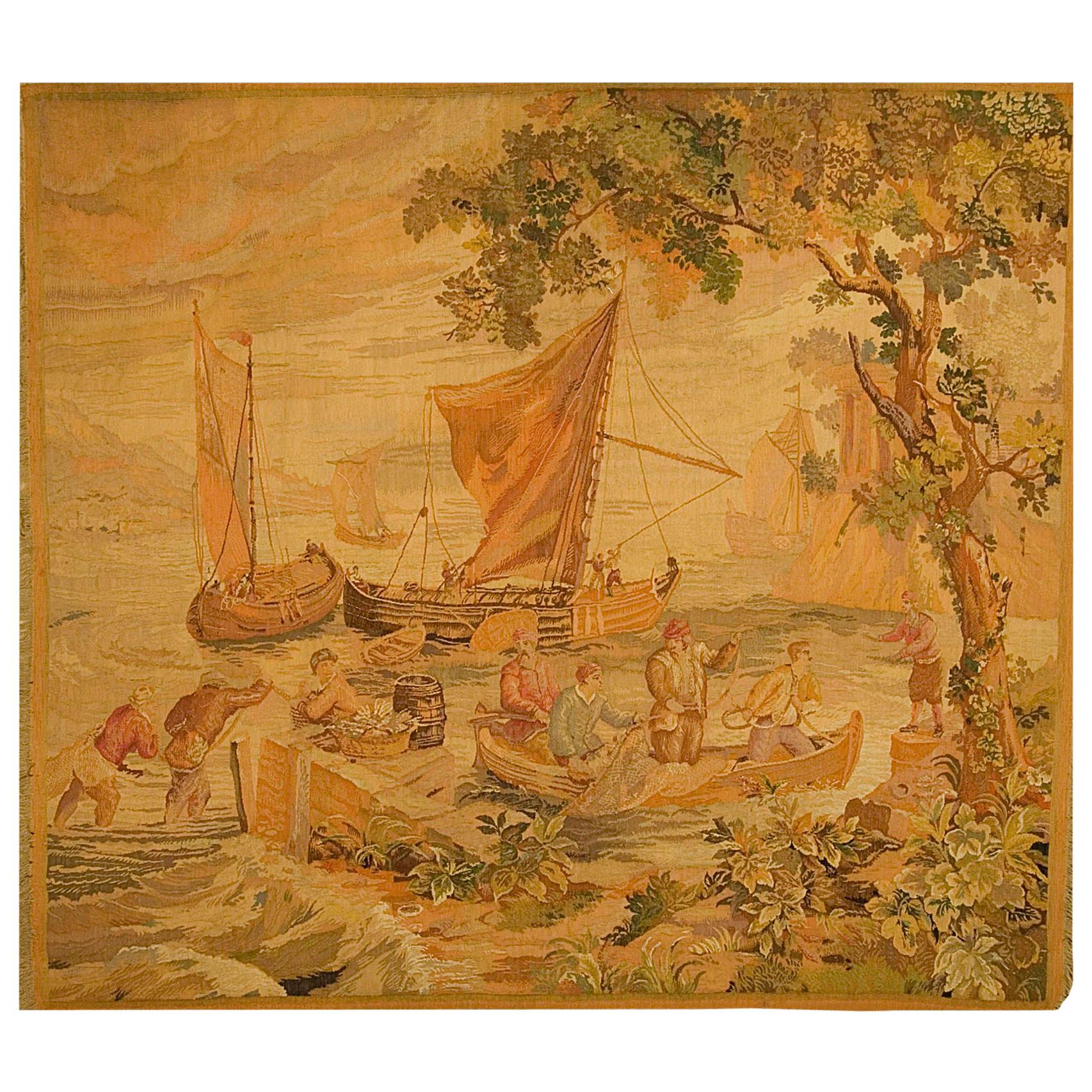 French 19th Century Tapestry, circa 1890  7'3 x 6'6