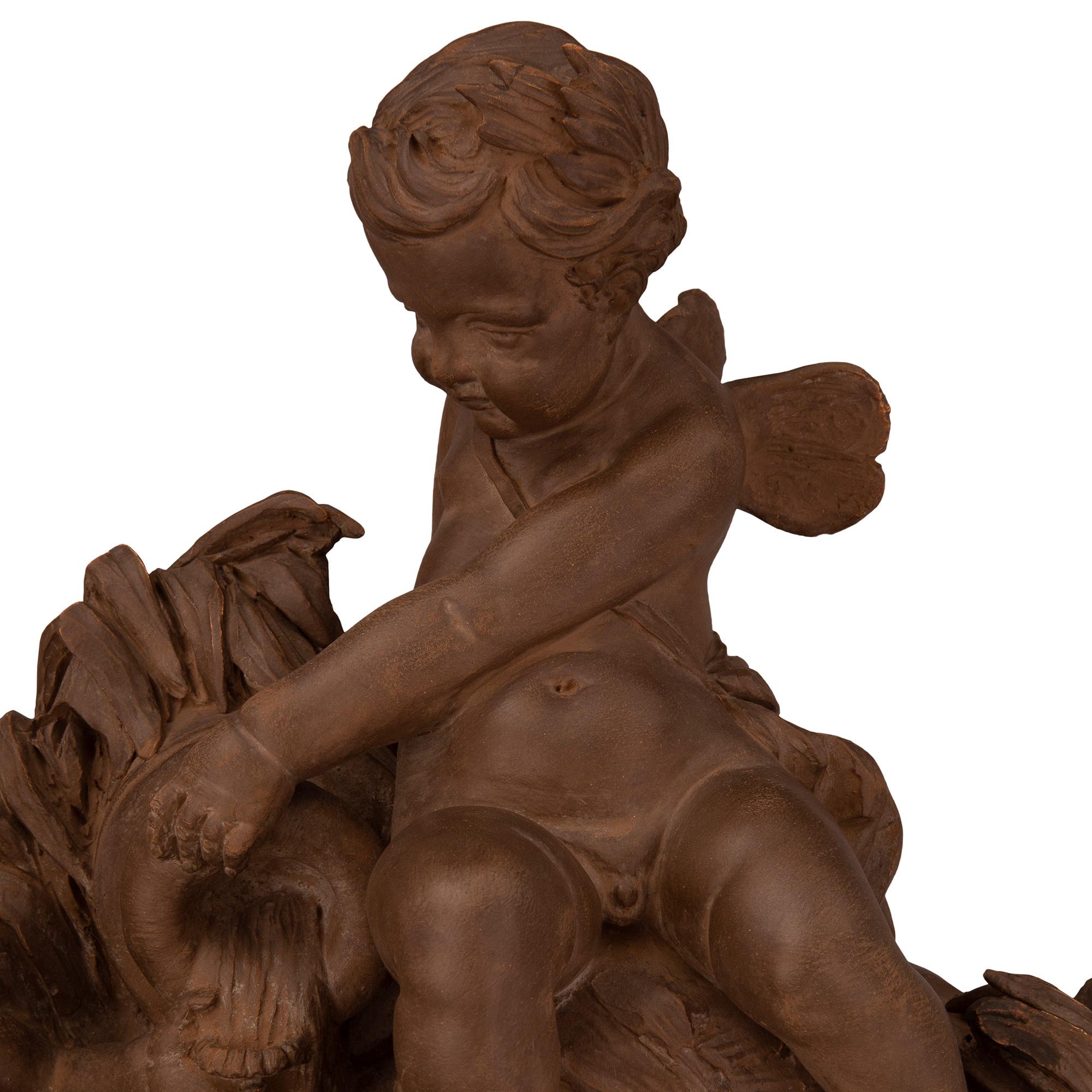 French 19th Century Terra Cotta Statue For Sale 1