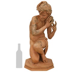 French 19th century Terra Cotta statue, signed by Jean-Bapiste Carpeaux