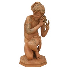 French 19th century Terra Cotta statue, signed by Jean-Bapiste Carpeaux