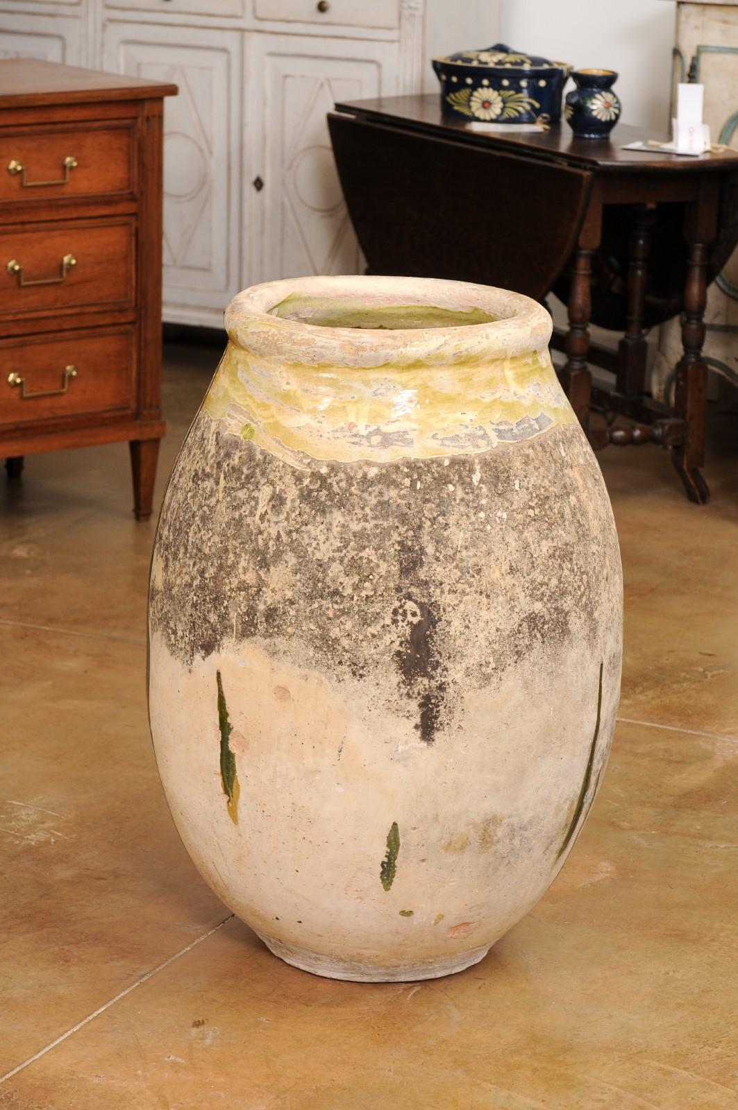 French 19th Century Terracotta Biot Jar with Yellow Glaze and Rustic Character For Sale 1