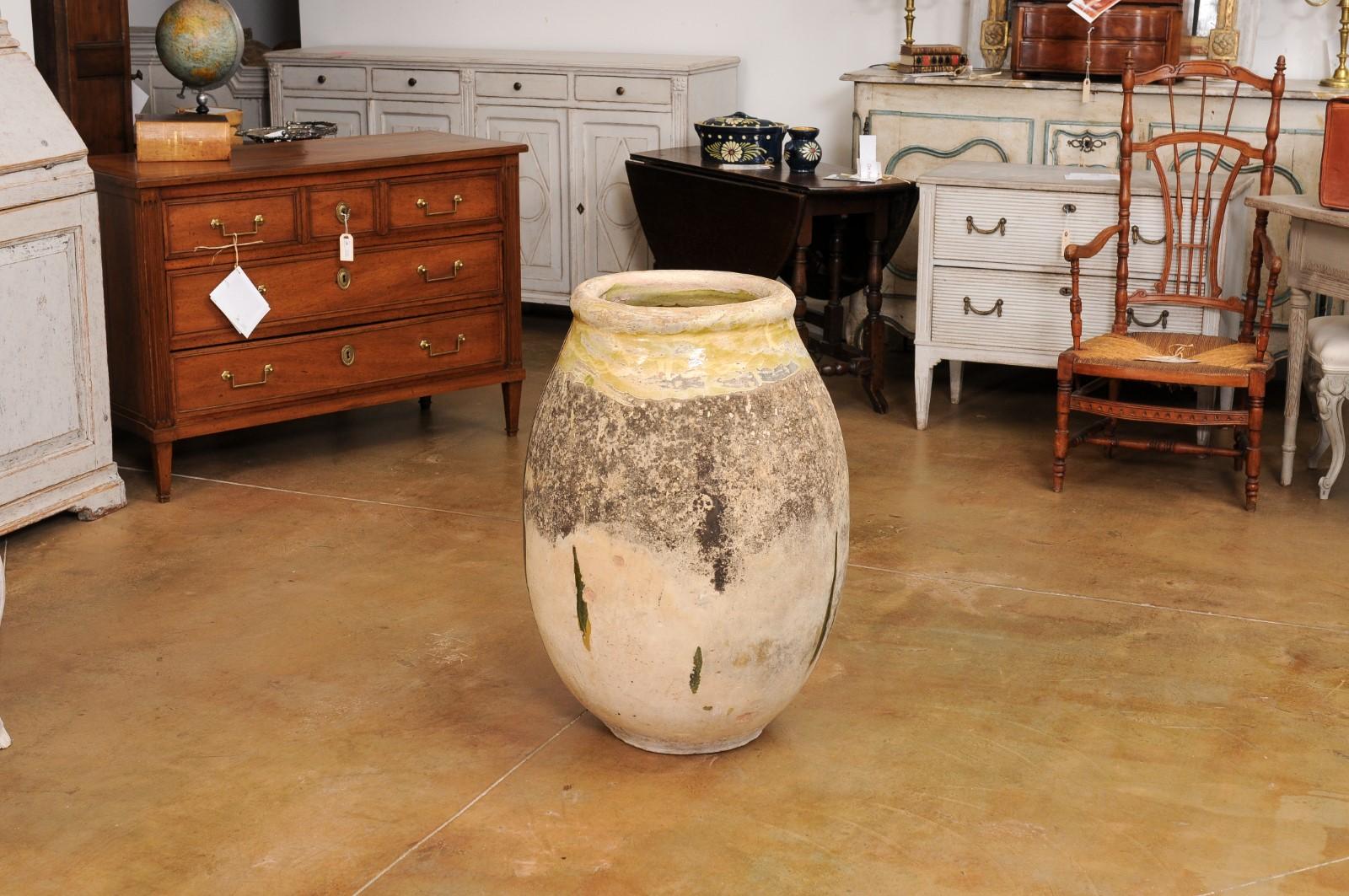 French 19th Century Terracotta Biot Jar with Yellow Glaze and Rustic Character For Sale 2