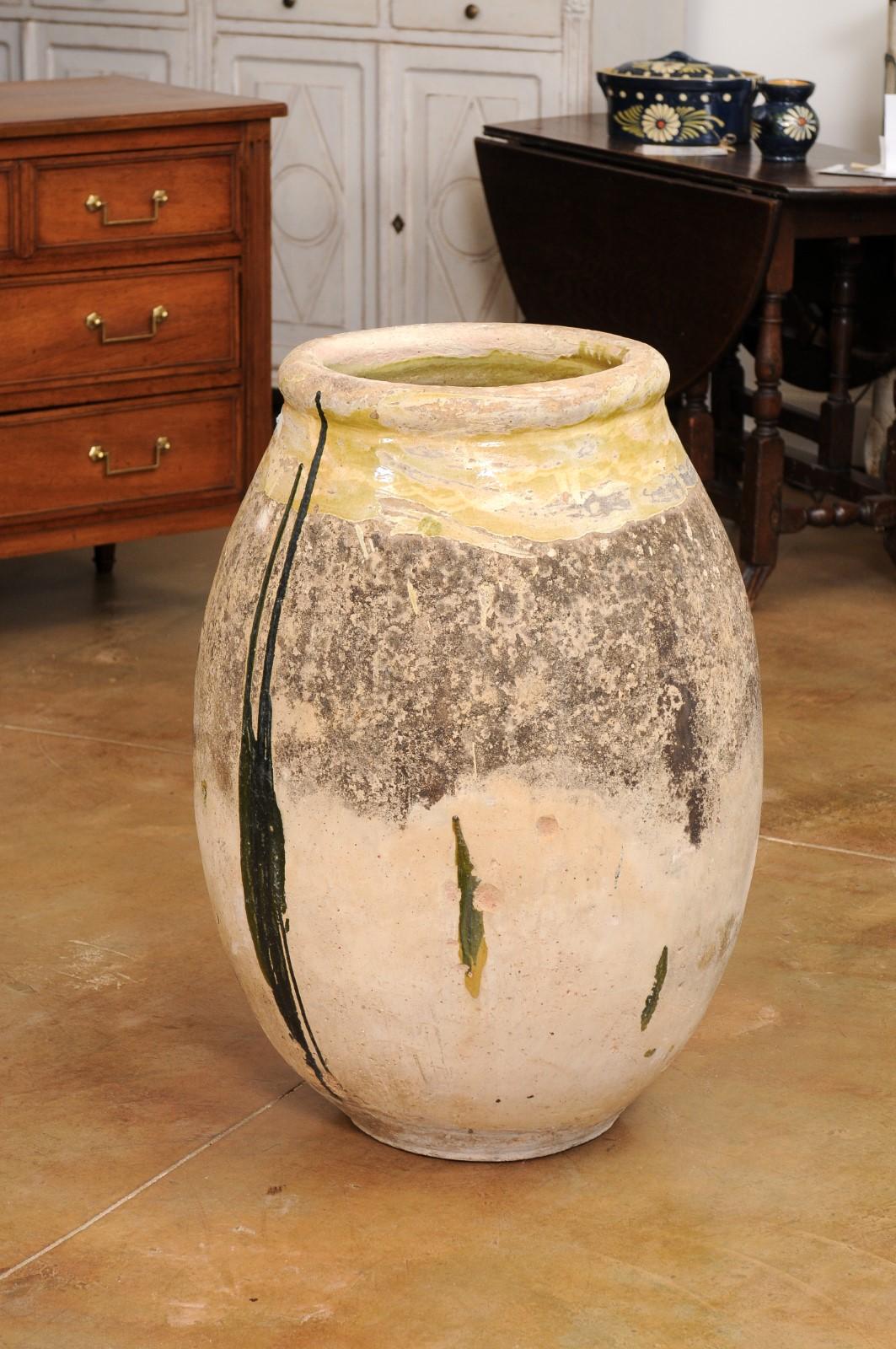 French 19th Century Terracotta Biot Jar with Yellow Glaze and Rustic Character For Sale 3