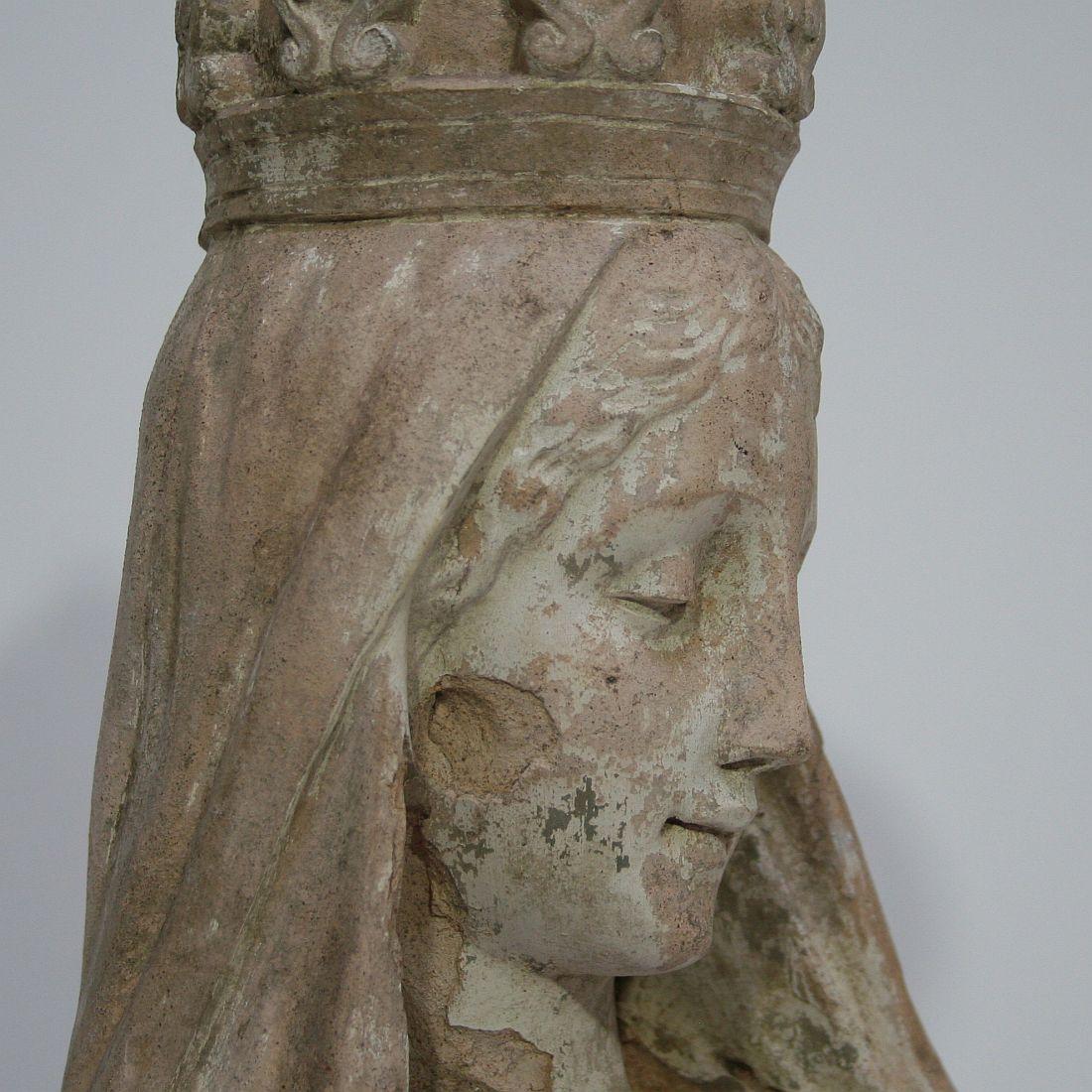 French 19th Century Terracotta Head of a Madonna 13