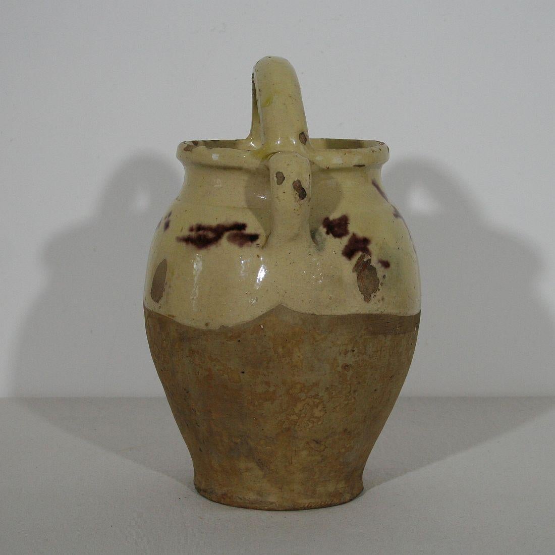 Hand-Crafted French 19th Century, Terracotta Jug or Water Cruche