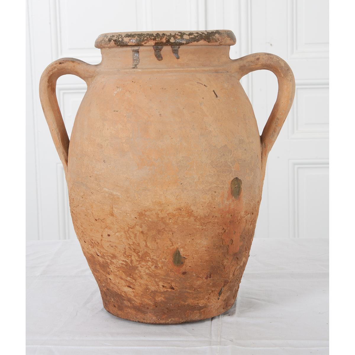 French 19th Century Terracotta Olive Jar In Good Condition In Baton Rouge, LA