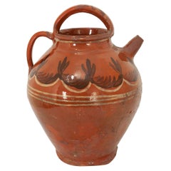 Antique French 19th Century Terracotta Olive Oil Jar
